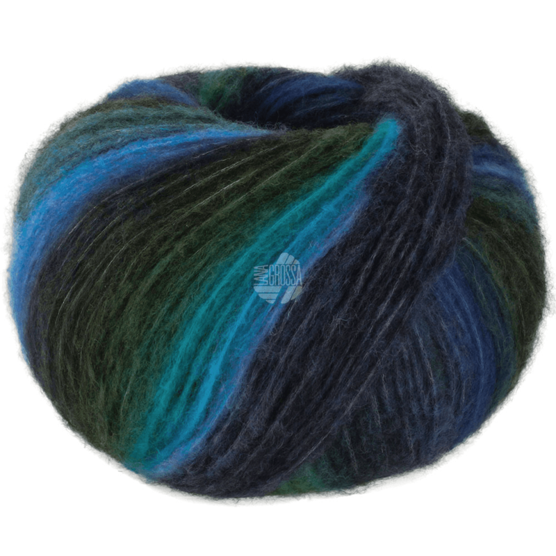 Lana Grossa Bomba 05 Dunkelpetrol/Petrolgrün/Blau/Lila/Nachtblau/Grün