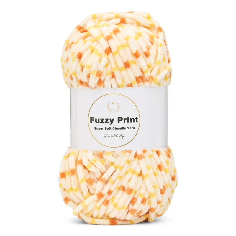 LindeHobby Fuzzy Chenille Print 09 Sonnenaufgang