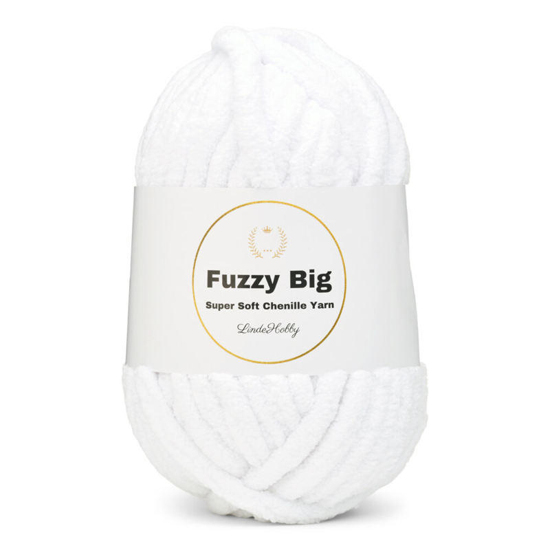 LindeHobby Fuzzy Chenille BIG 01 Weiß