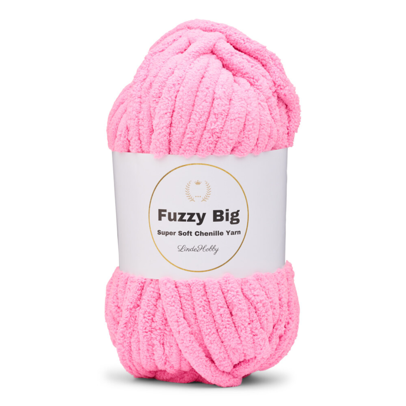 LindeHobby Fuzzy Chenille BIG 48 Neon Hell Rosa
