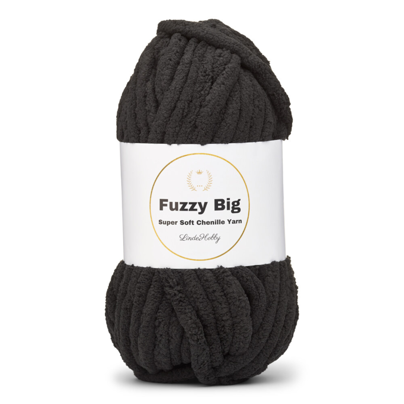 LindeHobby Fuzzy Chenille BIG 02 Schwarz