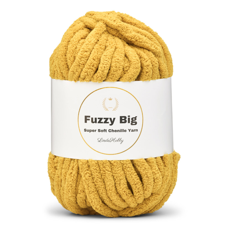 LindeHobby Fuzzy Chenille BIG 23  Blush beigeSenf