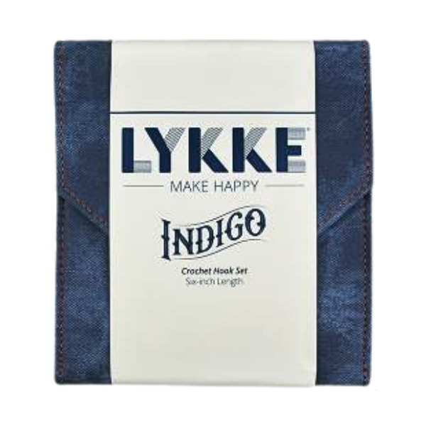 LYKKE Häkelnadelset Indigo, Blau, 15 cm