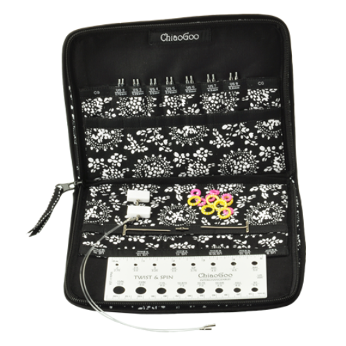 ChiaoGoo Wechselbares Rundstricknadel-Set, Spin Bambus, Complete, 10 cm