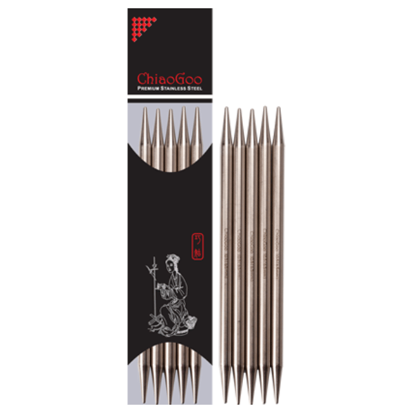 ChiaoGoo Nadelspiel Edelstahl (15 und 20 cm)