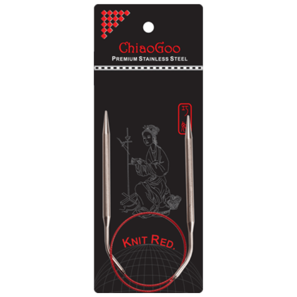ChiaoGoo Rundstricknadeln Knit Red Edelstahl (23-100 cm) 40 cm