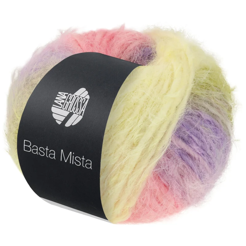 Lana Grossa Basta Mista 112 Creme/Vanille/Limette/Graugrün/Rosa/Flieder/Lavendel