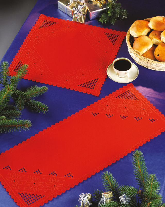 Stickset Rote Hardanger 40 x 40 cm