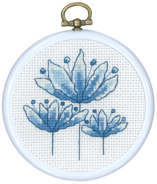 Stickset Blaue Tulpe 8 Ø