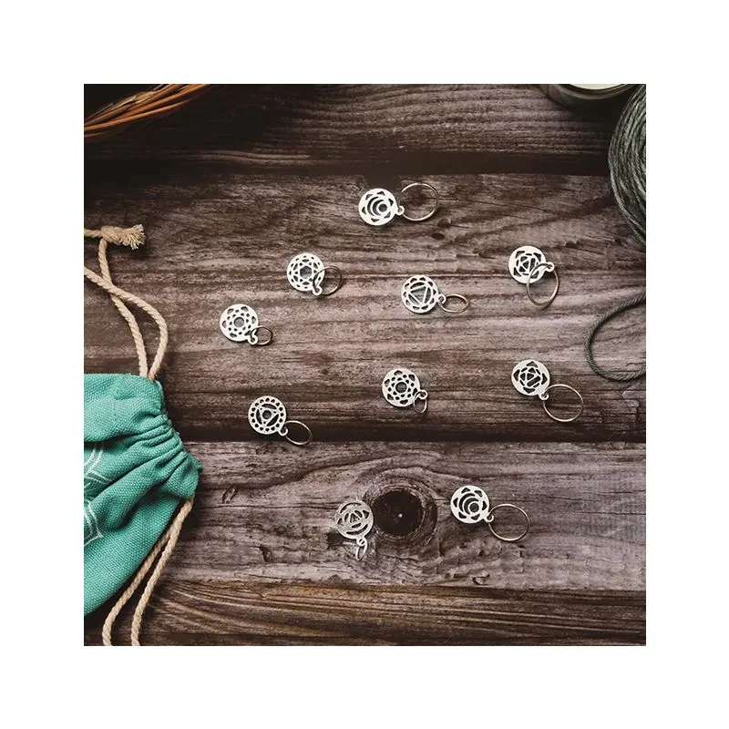 KnitPro Chakra Maschenmarkierer, Silber