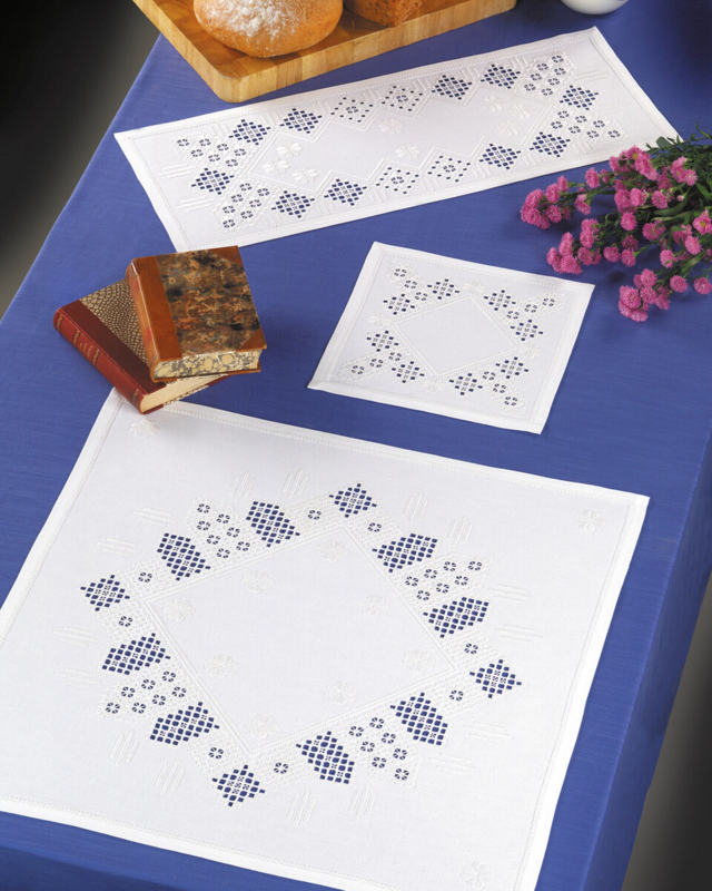 Stickset Weiß auf Weiß 27 x 70 cm