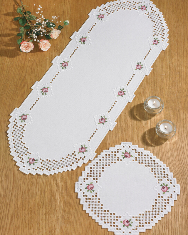Stickset Hardanger rund 30 x 79 cm