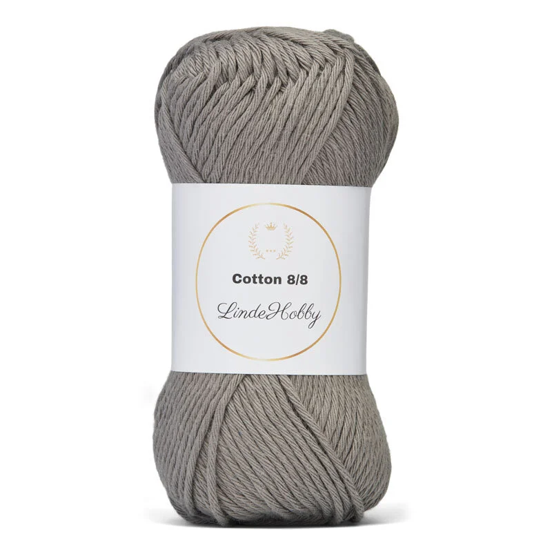 LindeHobby Cotton 8/8 – Natural Harmony, 10 Knäuel 069 Grigio Medio