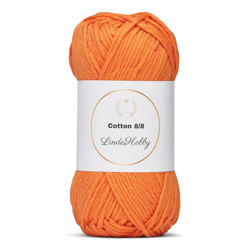 LindeHobby Cotton 8/8 – Autumn Glow, 10 Knäuel 042 Albicocca