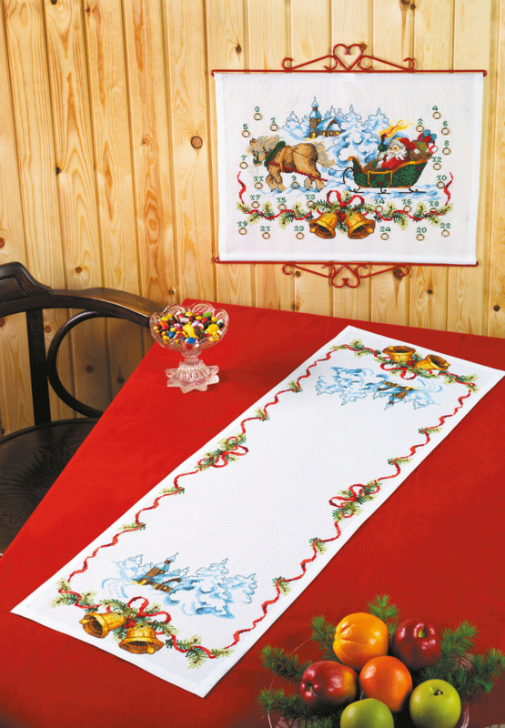 Stickset Glocken/Kirche 35x101cm