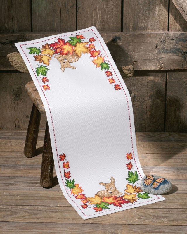 Stickset Herbst mit Rehkitz 31 x 80 cm