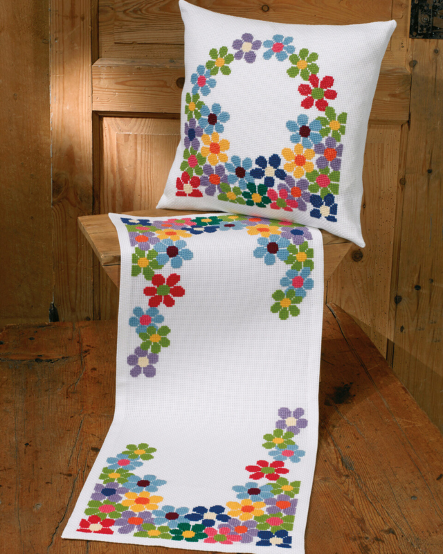 Stickpackung Französische Anemonen 35 x 84 cm