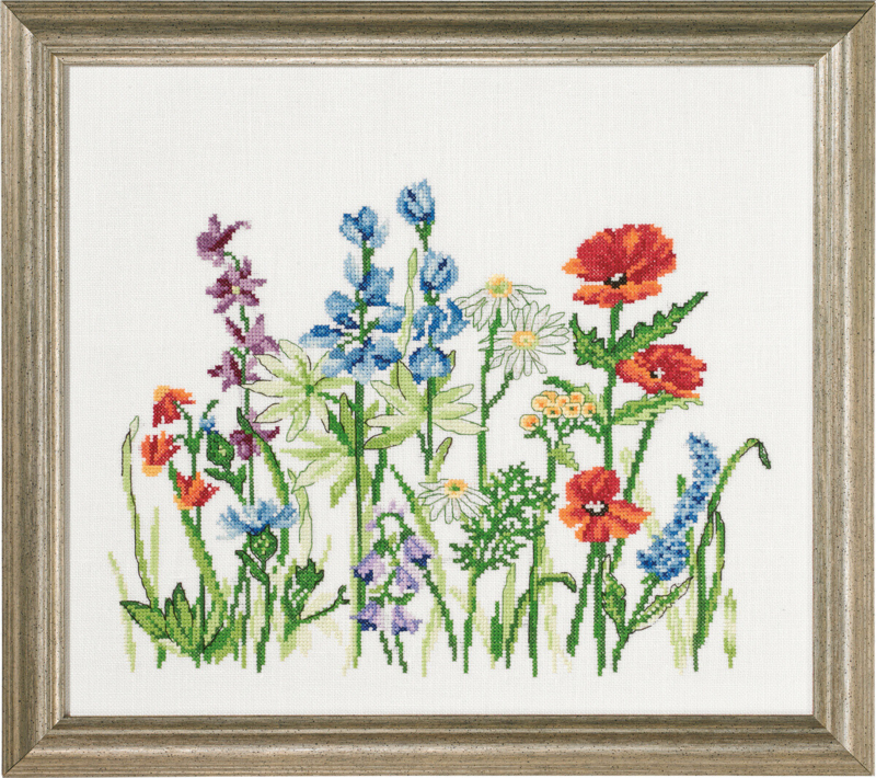 Stickset Wiesenblumen R5379 38 x 33 cm
