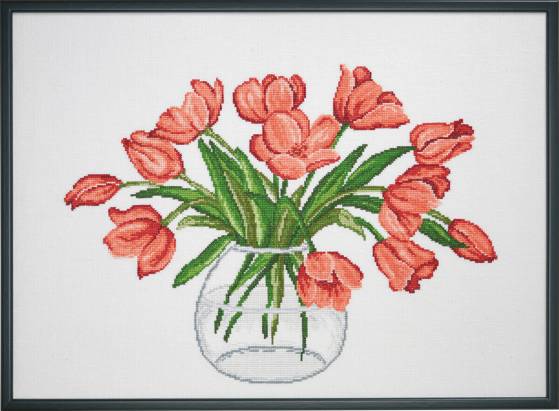 Stickerei-Kit Tulpen R5472 58 x 42 cm