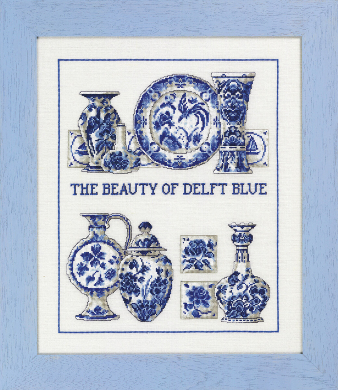 Stickerei-Kit Delft Blau 36 x 43 cm