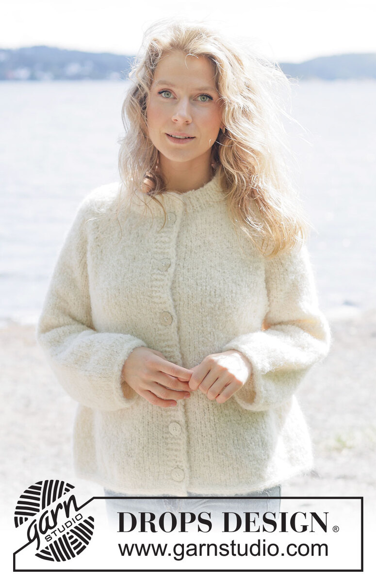 264-24 Frost Bloom Cardigan by DROPS Design