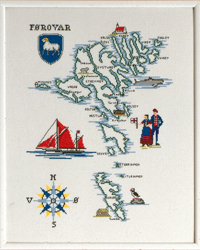 Stickset Färöer 37 x 46 cm