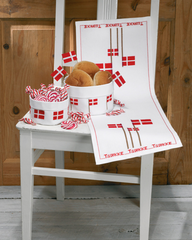 Stickset Große Korb Flagge 17 Ø cm