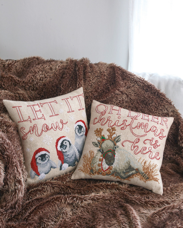 Stickset Let it snow 40 x 40 cm