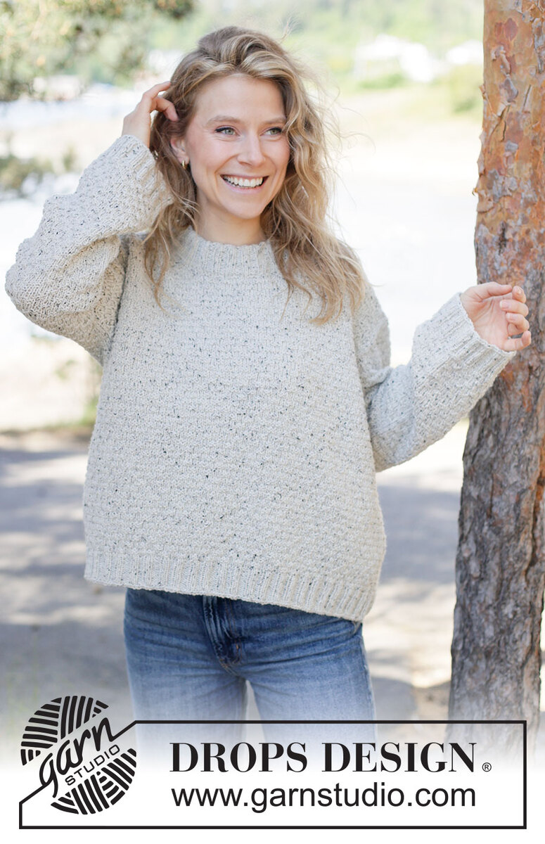 264-36 Grey Thistle Sweater by DROPS Design