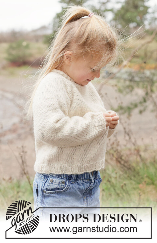 50-19 Little Snow Sweater by DROPS Design
