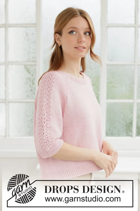 267-15 Elodie Lace Sweater by DROPS Design