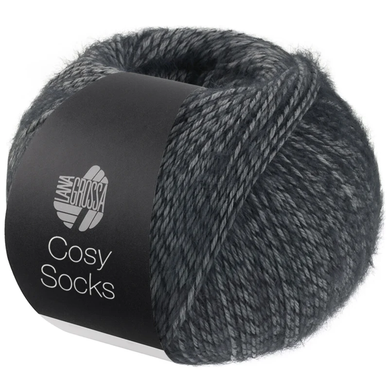 Lana Grossa Cosy Socks 07 Dunkelgrau