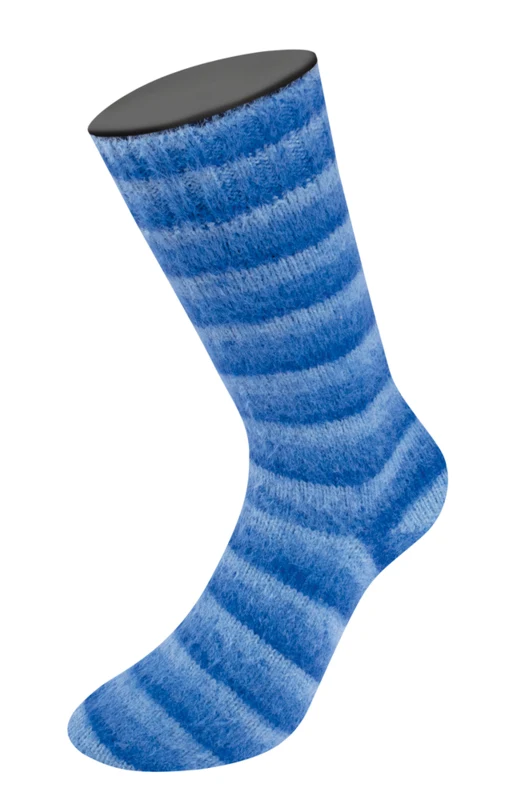 Lana Grossa Cosy Socks Soft Stripes 109 Hell-/Himmelblau/Blau/Marine