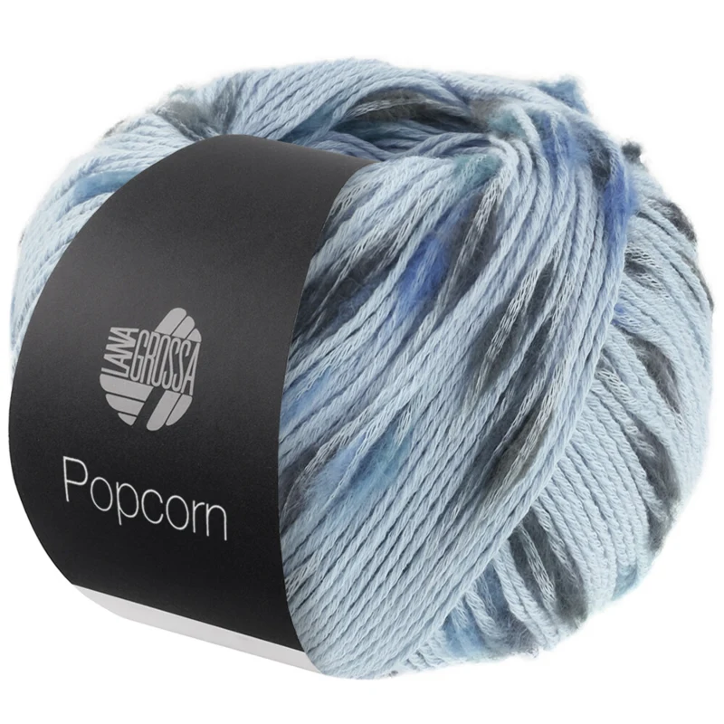 Lana Grossa Popcorn 06 Hellblau/petrol/graphit