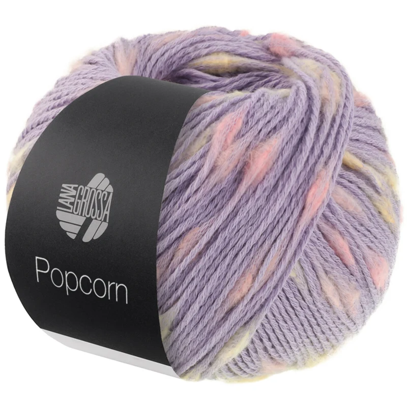 Lana Grossa Popcorn 05 Violettblau/rosa/vanille