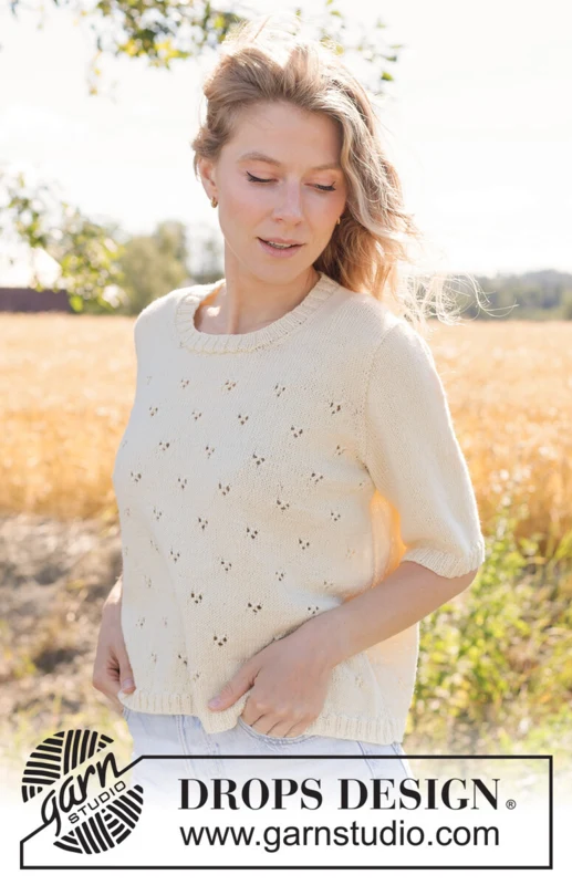 268-16 Spring Dawn Top by DROPS Design