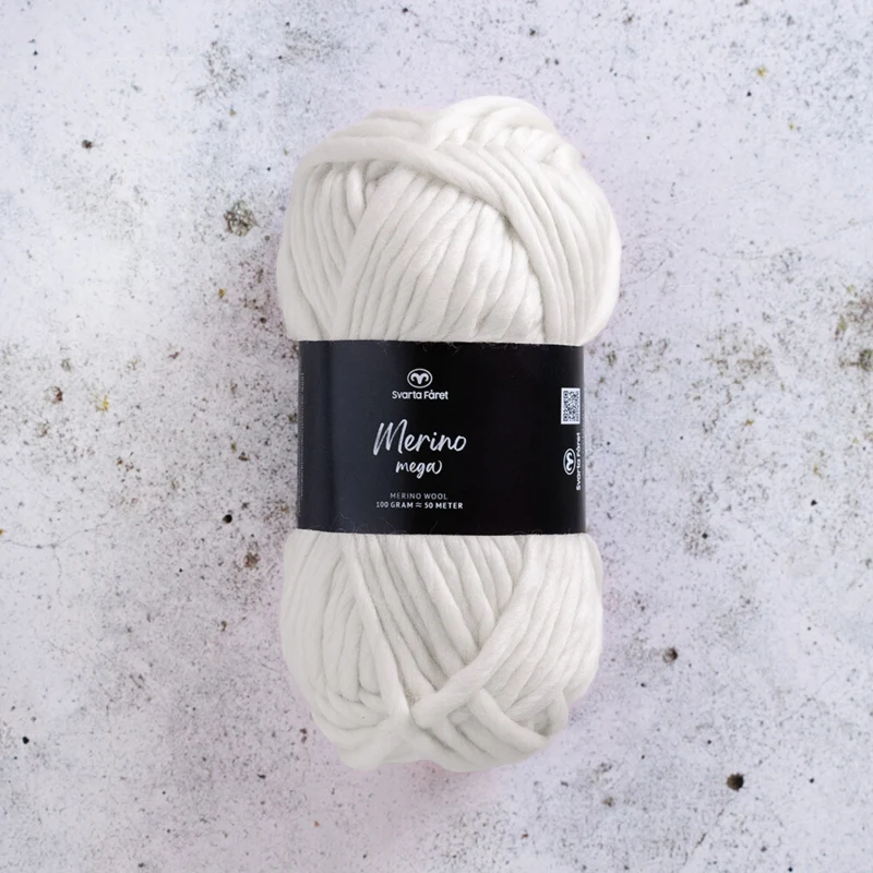 Svarta Fåret Merino Mega 12 Natürliches Weiß