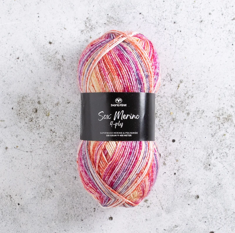 Svarta Fåret Sox Merino 4 ply 17 Pulp Fiction