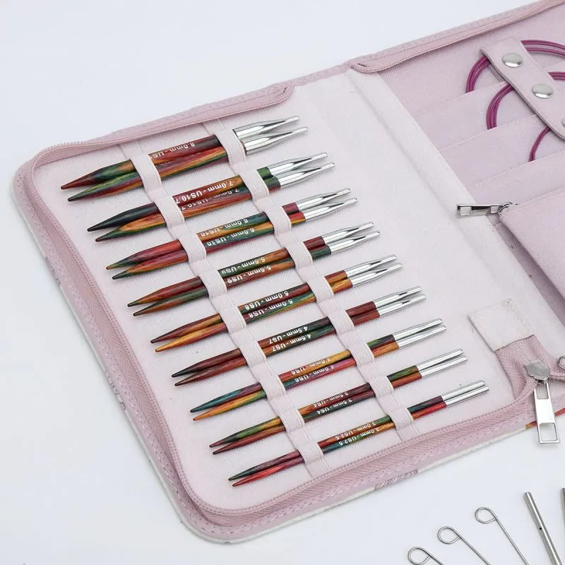KnitPro Symfonie 2 Austauschbare Rundstricknadelset, Deluxe, 13 cm