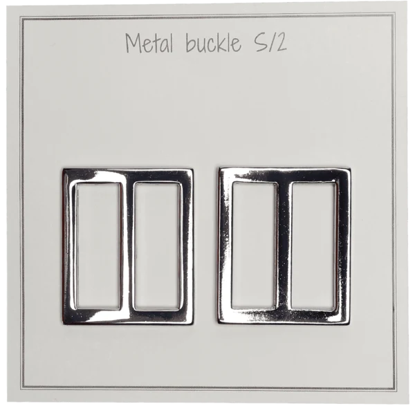 Go Handmade Metallschnalle 31 x 28 mm, Silber