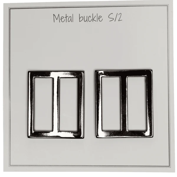 Go Handmade Metallschnalle 31 x 28 mm, Dunkelgrau