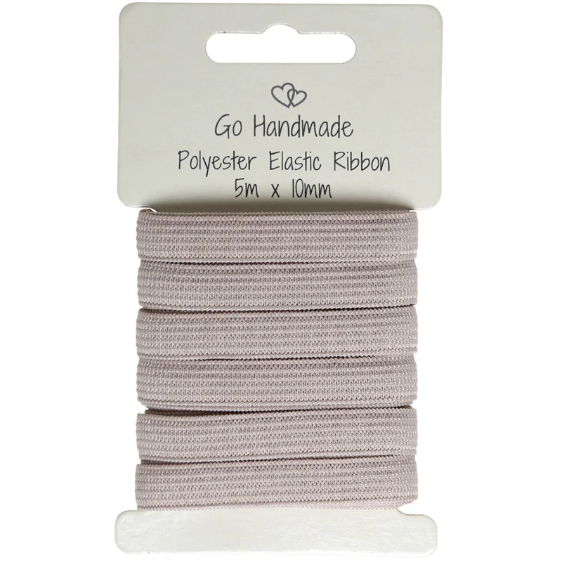 Go Handmade Elastikband: 5 m x 10 mm, Champignon