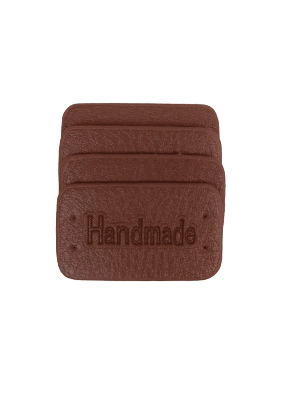 Go Handmade Handmade Label, 4 Stück: Braun