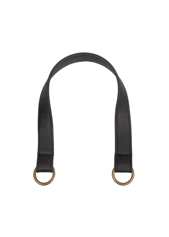 Go Handmade Taschengriff mit O-Ring: Schwarz/Bronze
