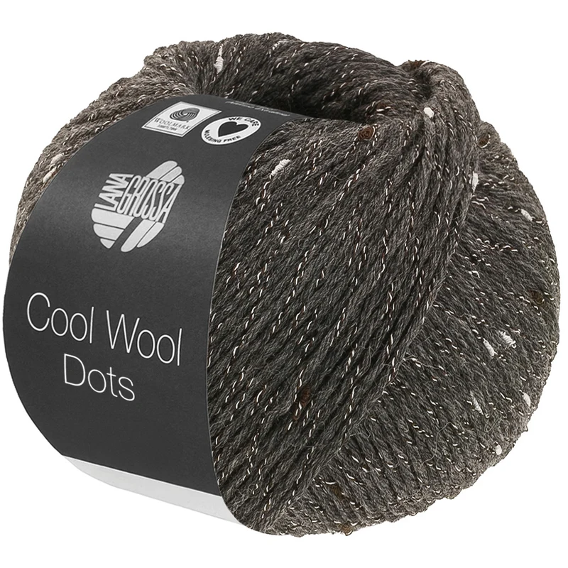 Lana Grossa Cool Wool Dots 10 Dunkelgrau
