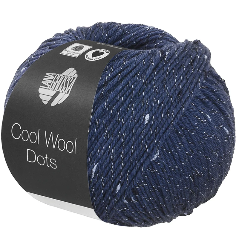 Lana Grossa Cool Wool Dots 02 Dunkelblau