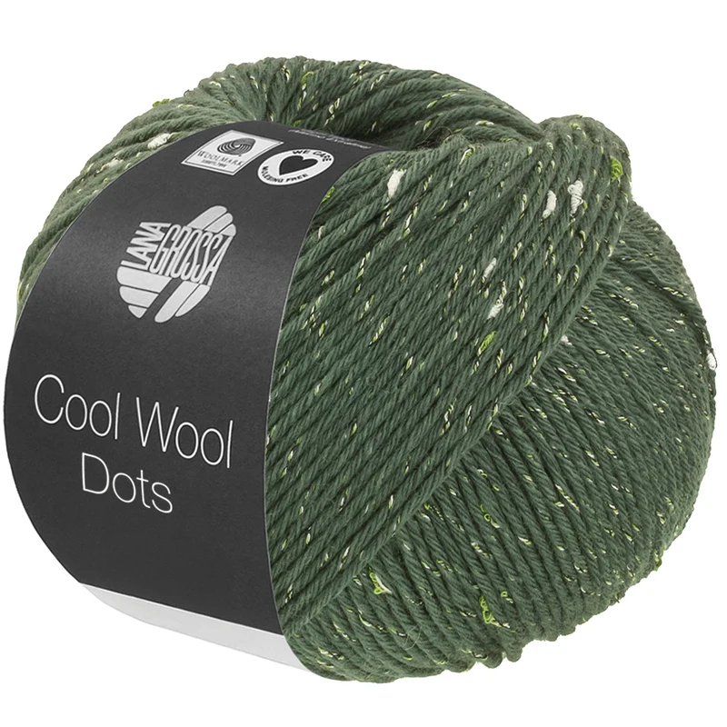 Lana Grossa Cool Wool Dots 08 Graugrün