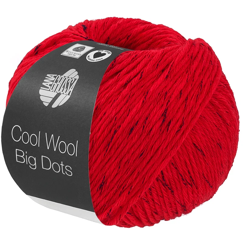 Lana Grossa Cool Wool Big Dots 105 Rot