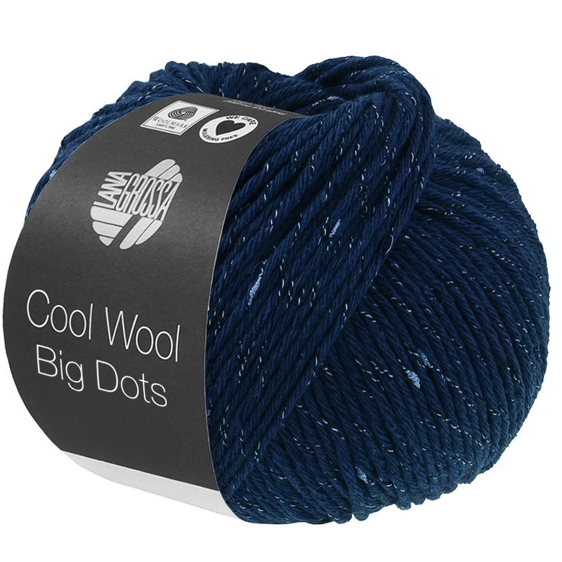 Lana Grossa Cool Wool Big Dots 102 Dunkelblau