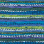 DROPS Fabel Print 677 Grün/Türkis